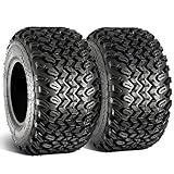 MaxAuto 22x11.00-10 Lawn Mower Tires, 22x11x10 Golf Cart Tires, 22x11-10 nhs Tires, Hilly Terrian Vehicle Tire with 15.8mm Tread Depth, 4Ply Tubeless, Set of 2
