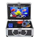 Eyoyo Portable 7 inch LCD Monitor Fish Finder Waterproof Underwater 1000TVL Fishing Camera 15m Cable 12pcs IR Infrared LED for Ice,Lake and Boat Fishing