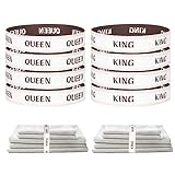 Elastic Bed Sheet Organizer Bands - 8pcs Bed Sheets Storage Organizing Band Set Foldable Bedding Label Straps Fitted King Queen Size for Linen Closet, Clothes, Blankets, Linen
