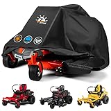 Zettum Zero Turn Mower Cover - Zero-Turn Lawn Mower Covers Waterproof & Heavy Duty, 600D Outdoor Universal Fit Mower Cover with Storage Bag for Greenworks, EGO, Craftsman, Husqvarna, Honda and More