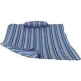 Sunnydaze Polyester Quilted Hammock Pad and Pillow Set - Weather-Resistant - Breakwater Stripe