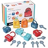 Dinhon Kids Learning Locks with Keys Numbers Matching & Counting Montessori Educational Toys for Ages 3 yrs+ Boys and Girls Preschool Games Gifts
