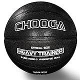 chooga 3 lbs Size 7 Weighted Basketball, 29.5' Heavy Basketball for Improving Ball Handling Dribbling Passing and Rebounding Indoor Outdoor, Gift for Teens, Black