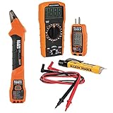 Klein Tools 80101 Home Tester Kit, GFCI Outlet and Receptacle Testers, Multimeter, NCVT, Circuit Breaker Finder, Leads, 6-Piece