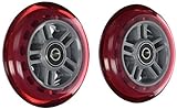 Razor Scooter Replacement Wheels Set with Bearings - Red