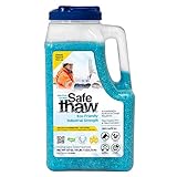 Safe Thaw Industrial Strength Concrete-Safe Pet Paw-Safe Snow & Ice Melter,100% Salt-Chloride-Free and Traction Agent. Use on Asphalt, Roofs & On Any Surface, 10 Pound Jug