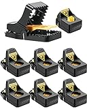 Mouse Traps, Mice Trap for Indoors, Powerful Mouse Eliminator Traps, Reusable Mousetrap Catcher Quick Effective Mice and Rat Traps for Home (Small 6-Pack)