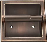 Rocky Mountain Goods Recessed Toilet Paper Holder with Rear Mounting Bracket Install Kit - Easy Installation - Saves Space in Your Bathroom - Premium Finish - Heavy Duty Metal (1, Venetian Bronze)