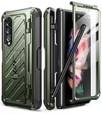 SUPCASE Unicorn Beetle Pro Series Case for Samsung Galaxy Z Fold 3 5G (2021), Full-Body Dual Layer Rugged Case with Built-in Screen Protector & Kickstand & S Pen Slot (Guldan)