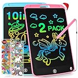 Toddler Kids Toys Gifts - 2 Pack LCD Writing Tablet 10 Inch Doodle Board, Electronic Drawing Tablet Drawing Pad, Kids Games Christmas Birthday Gifts Toys for 3 4 5 6 7 Years Old Girls Boys