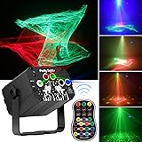 Enjoyedled DJ Disco Laser Party Lights - Northern Light Effect RGB Led Sound Activated Strobe Lighting with Remote Control for Indoor Birthday Halloween Karaoke Club KTV
