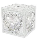 Beistle Durable Paper Card Box Wedding Party Supplies Anniversary Decorations, 12x12 Inch (Pack of 1), White