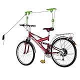 Bike Hanger - Overhead Pulley System with 100lbs Capacity for Bicycles and Ladders - Secure Garage Ceiling Storage by Rad Sportz