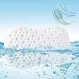 Sunlit Bath Jello Gel Bath Pillows, Lumbar Pillow for Bathtub, Back Support Pillow, Gel Pillow with Non-Slip Suction Cups for Lumbar, Back Rest Support, Fits Curved or Straight Back Tubs, White