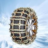 Osakesukar 2024 Upgrading Tire chains，Snow chains，Anti-slip For Trucks Car SUV RV，Emergency Tire Chains Suitable，Tire Width 225-285 mm - Set of 6