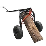 Heavy Duty Log Dolly Log,Steel Move Log Skate Log Holder, Log Skidder Capacity of 1100 lbs. 18' Diameter Log Capacity of 1100 lbs., 18' Diameter Log