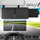 Ploreway Visor Extension for Car Visor, Polarized Sun Visor Extender with Zipper, One Pull Down Sunshade & One Side Shade Sun Block Piece for Protection from Sun Glare UV Rays, Universal for Most Cars