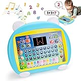 Toddler Educational Tablet Sensory Toys for Boys Age 2-4, Kids Preschool Learning Activities Games Electric Interactive Laptop with Read Spell & Talking Mode for Autism Children Birthday Presents
