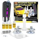 Cecotec Windshield Repair Kit, Windshield Crack Repair for Chips and Cracks, Glass Repair Fluid with Pressure Syringes, Car Windshield Chip Repair Kit Quick Fix for Chips, Cracks, Star-Shaped Crack