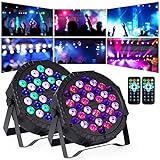 DJBoomy Stage Lights 36 DJ LED Par Light RGB Party Lights Uplights with Sound Activated Remote DMX Control for Disco Dance Wedding Club Christmas Birthday Music Party Stage Lighting