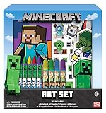 Innovative Designs Minecraft Kids Coloring Art Set with Stickers and Stampers