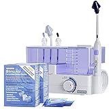 SinuPulse Elite Advanced Nasal Irrigation System - Pulsating Sinus Congestion Relief & Sinus Rinse Machine, More Effective Than Neti Pot, Nose Spray or Nasal Wash Bottle, with 90 SinuAir Packets