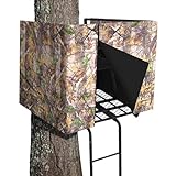 Shupakul Hunting Tree Stand Blinds- 102' x 35' Treestand Camo Blind Cover- Hunting Camouflage Ground Blinds with Zipper for Hunting Deer, Turkey (Frames Not Included)