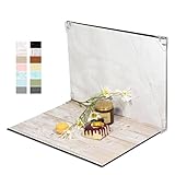 7-Piece Photo Backdrop Kit for Small Product Photography - 12 Patterns for Jewelry and Food, Tabletop Background Boards, 16 x 11.5 in Flat Lay Props