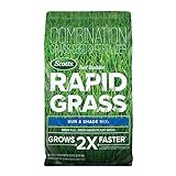 Scotts Turf Builder Rapid Grass Sun & Shade Mix: up to 2,800 sq. ft., Combination Seed & Fertilizer, Grows in Just Weeks, 5.6 lbs
