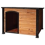 Petmate Precision Extreme Outback Log Cabin Dog House, Large, Natural Wood (7027013)