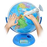 Little Experimenter Talking Globe, 9” Interactive Globe for Kids Learning with Smart Pen, Educational World Globe for Children with Interactive Maps, Gifts for Boys & Girls Ages 8 9 10-12 Years Old
