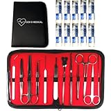 20 Pcs Dissection Dissecting Kit Set Tools - for Advanced Medical Surgical Students Professionals - Lab Anatomy Utensils Stainless Steel with Scalpel Knife Handle Blades Supplies