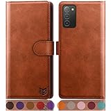 SUANPOT for Samsung Galaxy A03S Wallet case 【RFID Blocking】 Credit Card Holder, Flip Folio Book PU Leather Phone case Shockproof Cover Women Men for Samsung A03S case (Light Brown)