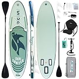 FunWater Inflatable Stand Up Paddle Board Ultra-Light Inflatable SUP Board Paddle Blow up Paddle Boards for Adults with ISUP Advanced Accessories, Double-Ended Paddle, Seat, Pump, Backpack, Leash