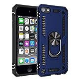 Imguardz Case for iPod Touch 7th/6th/5th Generation, Heavy Duty Shockproof Rugged Protective Cover with Built-in Kickstand for iPod Touch 7/6/5, Navy Blue