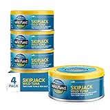 Wild Planet Skipjack Wild Tuna, Sea Salt, Keto and Paleo, 3rd Party Mercury Tested, 5 Ounce (Pack of 4)