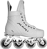 Alkali Cele Adjustable Senior Junior Youth Roller Inline Hockey Skates, New for 2023 (JR Skate 2-5 (Shoe Size 3.5-6.5))
