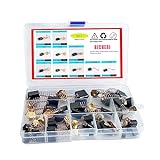 RICHERI 40Pcs Electric Motor Carbon Brushes 10 Different Sizes for Replacement Repair Power Tool Part