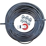 Dog Run Aerial Overhead Trolley - Heavy Cable for Small to X-Large Dogs Tie Out Runner (200 ft)