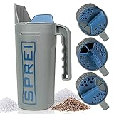 SPREI Spot Spreader 80 oz Handheld Shake Dispenser for Salt, Seed, Grass and Garden Multiple Sized Openings for a Variety of Uses