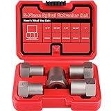 UYECOVE 5 Pcs Bolt Extractor Set Heavy Duty, 1/2'' Drive Easy Out Bolt Extractor Set, Nut Extractor set Broken Bolt Extractor Kit for Removing Stripped Lug Nuts, Rounded off Nuts, Bolts, Studs
