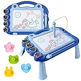 YySiRui Magnetic Drawing Board Sketch Doodle for 2 3 4 Year Old Baby, Toddlers Toys 1-5 Year Old Girls, Erasable Doodle Board for Kids, Educational Learning Toys Age 1 2 3 for Boy Birthday Gift (Blue)
