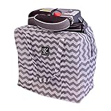 J.L. Childress Go-Go Travel Bag for Backless Booster Seats and Compact Strollers - Fits gb Pockit and BabyZen Yoyo - Booster Seat Travel Bag - Chevron
