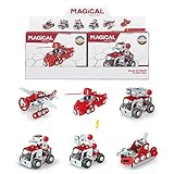 PIRUETA STEM Building Blocks Toys Model Vehicles Kit, Educational Metal Project for Boys and Girls Aged 8-11 Years Old (Ages 6-7 with Help) Beginner Gift Set for STEM Learning and Junior Engineers