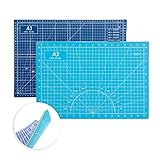 AIRGAME Self Healing Cutting Mat 18'x12' Non-Slip PVC Double Sided 5-Ply A3 Art Craft Rotating Mat,Sewing Crafts Hobby Fabric Precision Scrapbooking Project(Blue/Light blue)