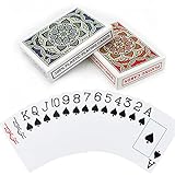 Neasyth Playing Cards;Waterproof Plastic Playing Cards 2 Pack Poker Cards Jumbo Large Print Playing Cards for Adults Seniors,2 Decks of Cards Set Poker Size Cards Professional, for Fun Card Game