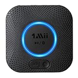 [Upgraded] 1Mii B06 Plus Bluetooth Receiver, HIFI Wireless Audio Adapter, Bluetooth 5.0 Receiver with 3D Surround aptX Low Latency for Home Music Streaming Stereo System