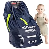 Qanoot Infant Car Seat Travel Bag for Airplane - Durable Gate Check Bag for Car Seats that fits easily on Convertible Car Seats, Infant Carriers & Booster Seats (Blue).