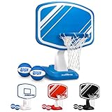 GoSports Splash Hoop Swimming Pool Basketball Game, Includes Poolside Water Basketball Hoop, 2 Balls and Pump – Choose Your Style