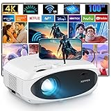 HD Projector with WiFi and Bluetooth- XOPPOX 1080P Native 12000L Video Projector for Outdoor Movies with 100'' Screen, Home Theater Wireless Projector Compatible with HDMI/USB/Laptop/PS4/smartphones